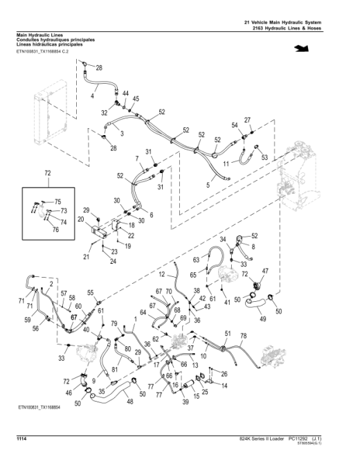 John Deere 824K Series II Crawlers (SN 1DW824K_  F664579-) Parts Catalog Manual - PC11292 - Image 2