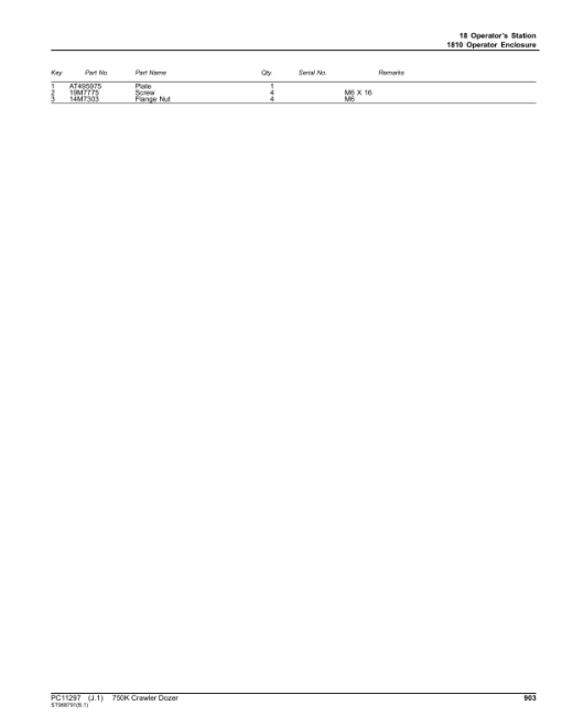 John Deere 750K Crawlers (SN 1T0750KX_ _F271593-F371463) Parts Catalog Manual - PC11297 - Image 2