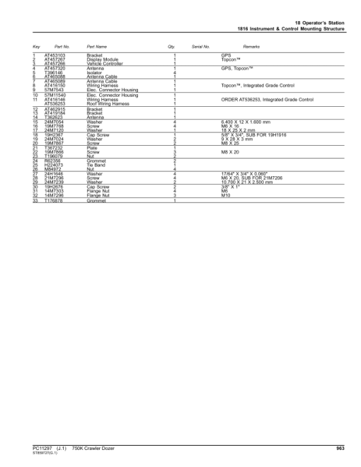 John Deere 750K Crawlers (SN 1T0750KX_ _F271593-F371463) Parts Catalog Manual - PC11297 - Image 4