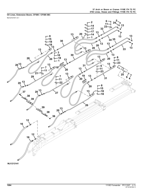 John Deere 1110E IT4 T2 FFC Forwarders (SN 003801 - 004050) Parts Catalog Manual - PC11307 - Image 2