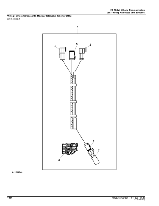 John Deere 1110E IT4 FFC Forwarders (SN 003801 - 004050) Parts Catalog Manual - PC11308 - Image 2