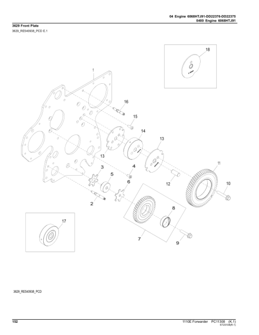 John Deere 1110E IT4 FFC Forwarders (SN 003801 - 004050) Parts Catalog Manual - PC11308 - Image 3