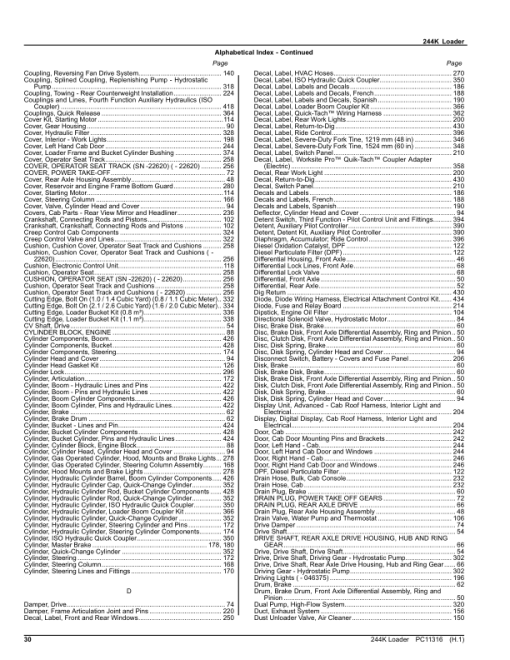 John Deere 244K Loaders (SN B034088-044118) Parts Catalog Manual - PC11316 - Image 3