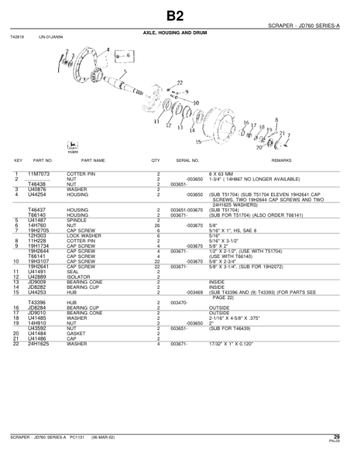 John Deere JD760 Serie A (Manufactured 1969-1975) Parts Catalog Manual - PC1131 - Image 3