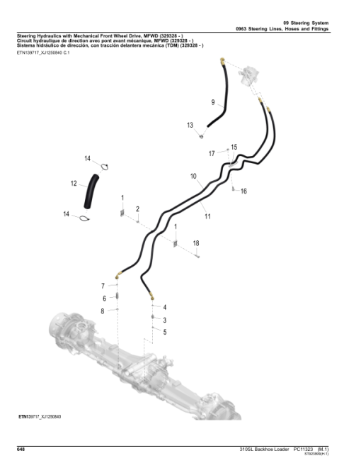 John Deere 310SL Backhoe Loaders (SN F273920-390995) Parts Catalog Manual - PC11323 - Image 2