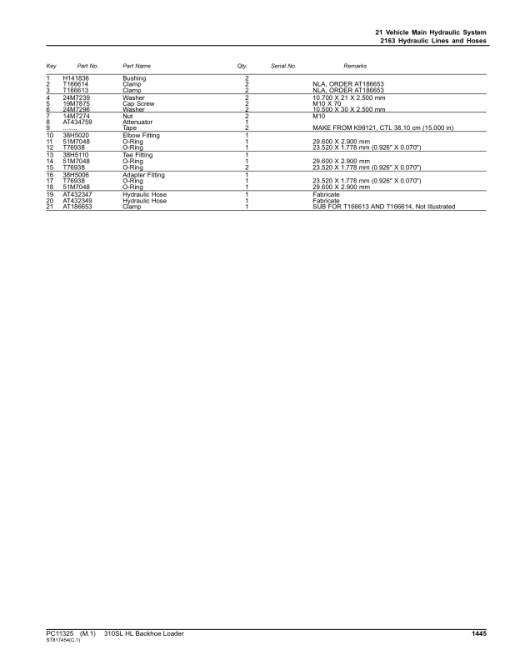 John Deere 310SL HL Backhoe Loaders (SN F273920-390995) Parts Catalog Manual - PC11325 - Image 2