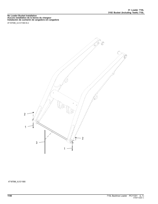 John Deere 710L Backhoe Loaders (SN F294268-390995) Parts Catalog Manual - PC11331 - Image 3