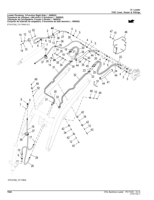 John Deere 310L Backhoe Loaders (SN C000001- & D000001-) Parts Catalog Manual - PC11332 - Image 4