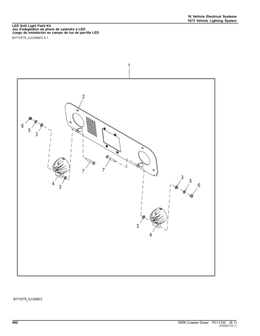 John Deere 550K Crawler Dozers (SN F275977-303907) Parts Catalog Manual - PC11333 - Image 4