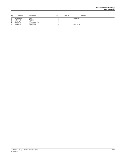 John Deere 650K Crawler Dozers (SN F275978-303837) Parts Catalog Manual - PC11334 - Image 2