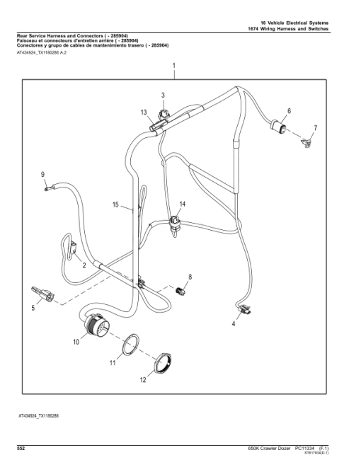 John Deere 650K Crawler Dozers (SN F275978-303837) Parts Catalog Manual - PC11334 - Image 4