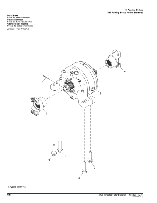 John Deere 643L Wheeled Feller Bunchers (SN 1DW643LX_ _F666898-) Parts Catalog Manual - PC11337 - Image 3