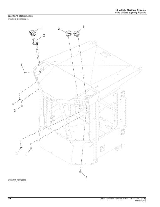 John Deere 843L Wheeled Feller Bunchers (SN 1DW843LX_ _F666898-) Parts Catalog Manual - PC11338 - Image 4