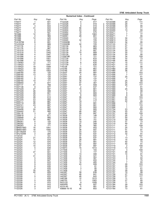 John Deere 370E Articulated Dump Trucks (SN F668588-708124) Parts Catalog Manual - PC11353 - Image 4