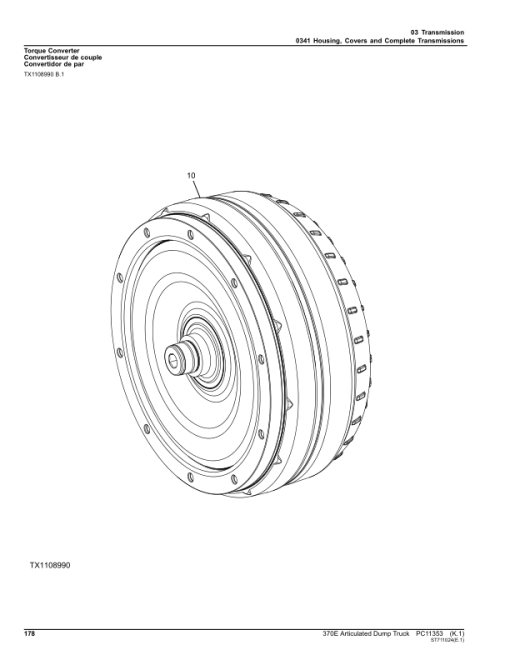 John Deere 370E Articulated Dump Trucks (SN F668588-708124) Parts Catalog Manual - PC11353 - Image 2