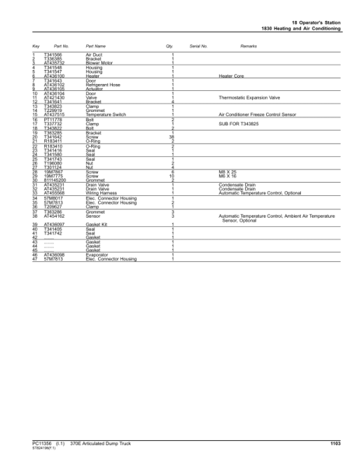 John Deere 370E Articulated Dump Trucks (SN F668587-708124) Parts Catalog Manual - PC11356 - Image 4