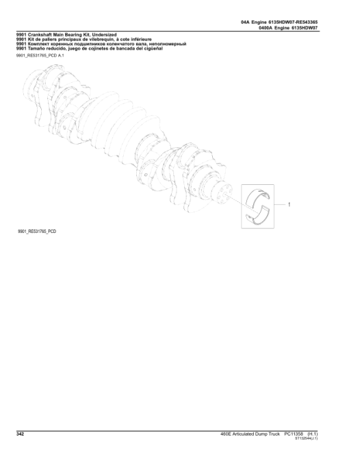 John Deere 460E Articulated Dump Trucks (SN C668587-708124 & D668587-708124) Parts Catalog Manual - PC11358 - Image 3