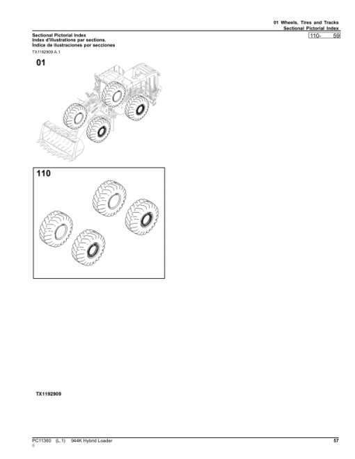 John Deere 944K Loaders (SN 1DW944K_ E669456-) Parts Catalog Manual - PC11360 - Image 3