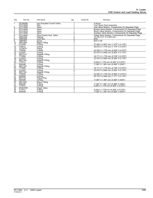 John Deere 444K Loaders (SN 1DW444K_ F670308-) Parts Catalog Manual - PC11364 - Image 2