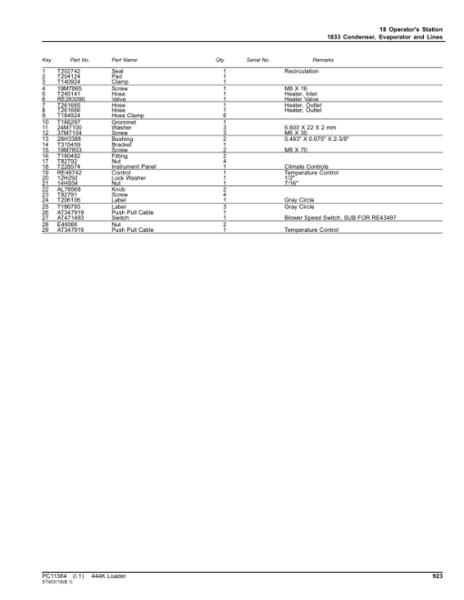 John Deere 444K Loaders (SN 1DW444K_ F670308-) Parts Catalog Manual - PC11364 - Image 3