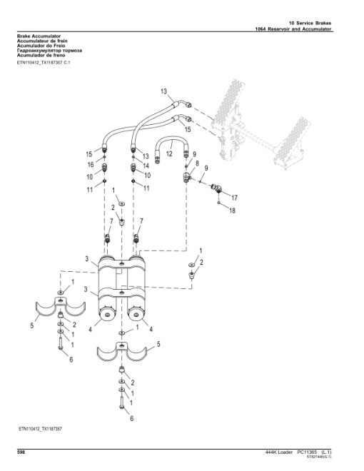 John Deere 444K Loaders (SN 1DW444K_ D670308-) Parts Catalog Manual - PC11365 - Image 3