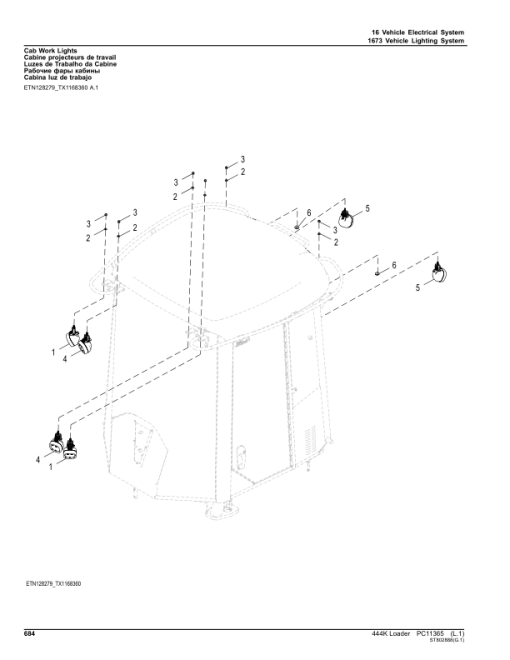 John Deere 444K Loaders (SN 1DW444K_ D670308-) Parts Catalog Manual - PC11365 - Image 4