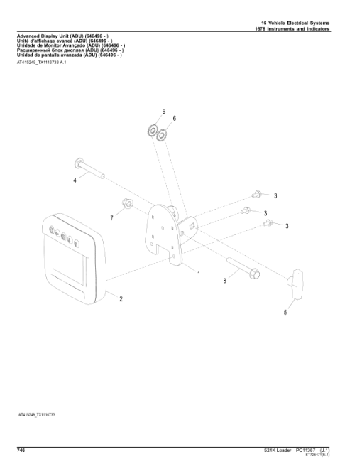 John Deere 524K Loaders (SN D670308-677548) Parts Catalog Manual - PC11367 - Image 3