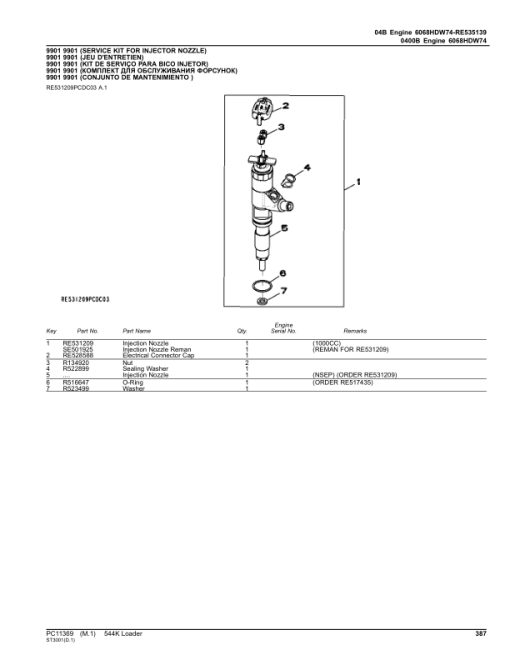 John Deere 544K Loaders (SN D670308-670308) Parts Catalog Manual - PC11369 - Image 2