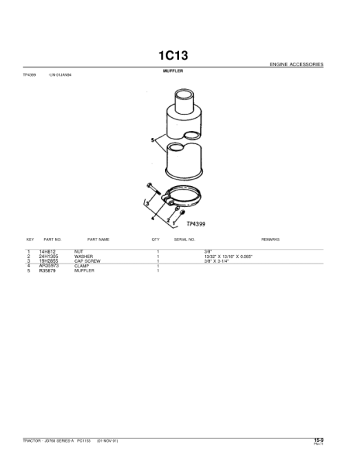 John Deere 760A Tractors Parts Catalog Manual - PC1153 - Image 4