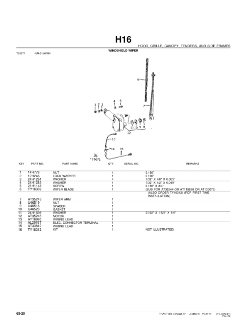 John Deere 450B Crawlers Parts Catalog Manual - PC1170 - Image 4