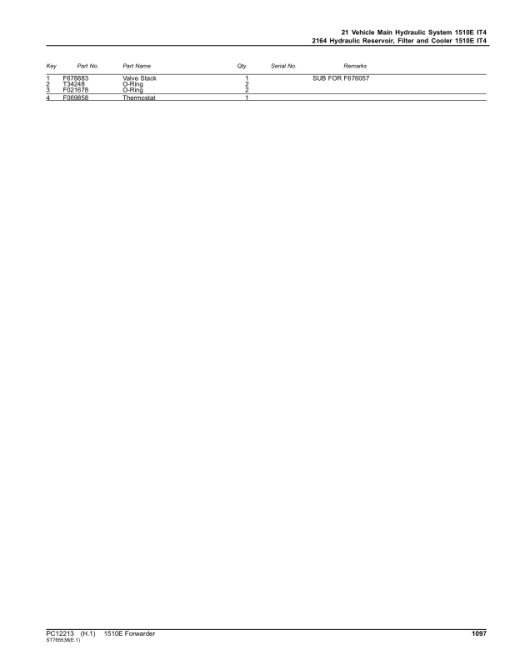 John Deere 1510E IT4 Forwarders (SN 003001-003211) Parts Catalog Manual - PC12213 - Image 3