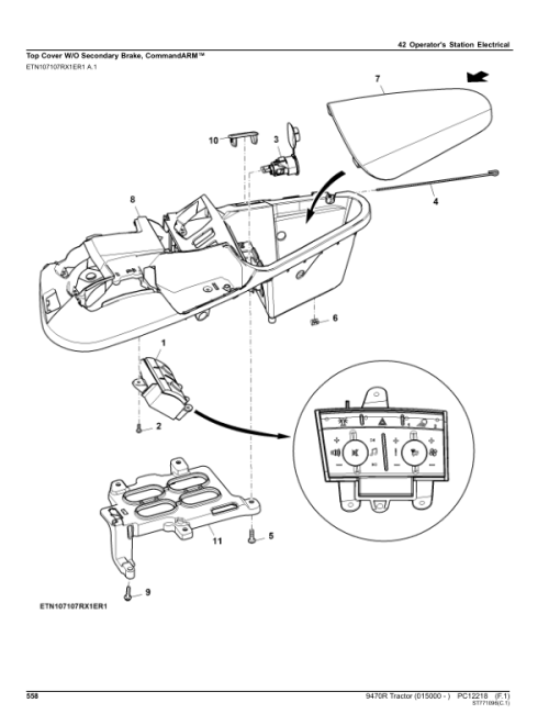 John Deere 9470R Scraper Tractors (SN 015000-) Parts Catalog Manual - PC12218 - Image 3