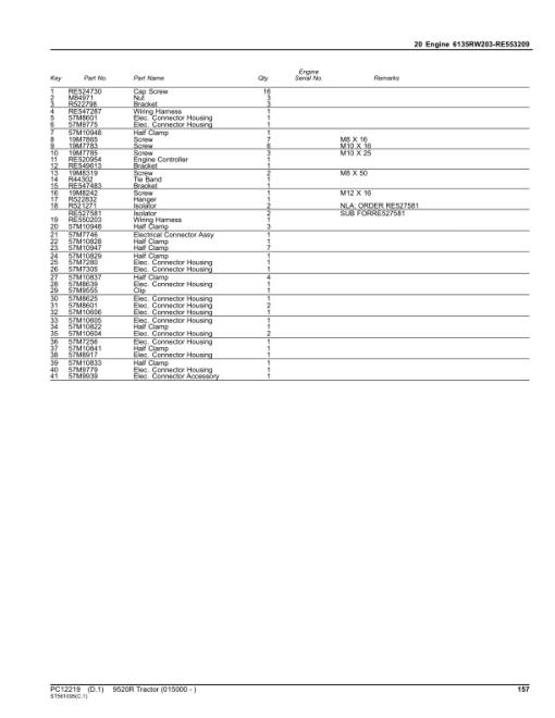 John Deere 9520R Scraper Tractors (SN 015000-) Parts Catalog Manual - PC12219 - Image 2