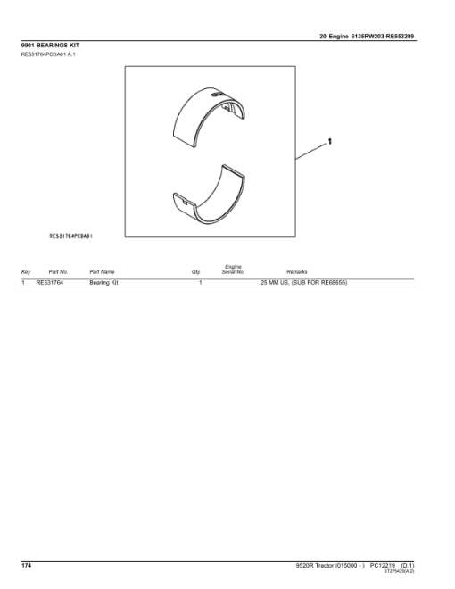 John Deere 9520R Scraper Tractors (SN 015000-) Parts Catalog Manual - PC12219 - Image 4