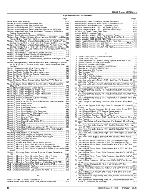 John Deere 9620R Scraper Tractors (SN 015000-) Parts Catalog Manual - PC12221 - Image 4