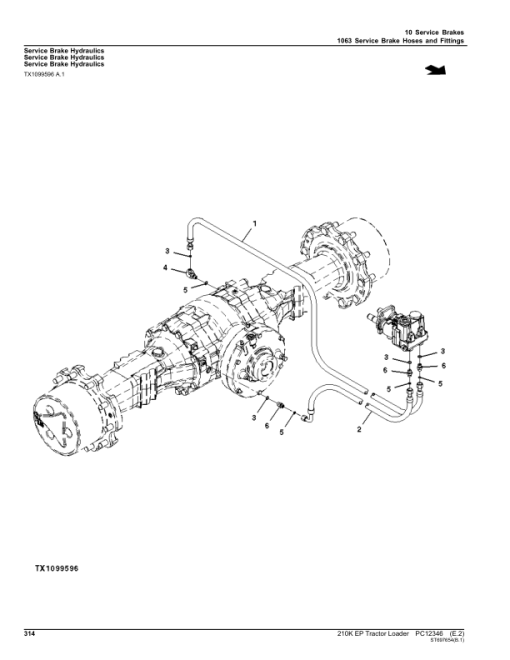 John Deere 210K Loaders (SN PIN:1T8210EP_ _G891000-) Parts Catalog Manual - PC12346 - Image 2