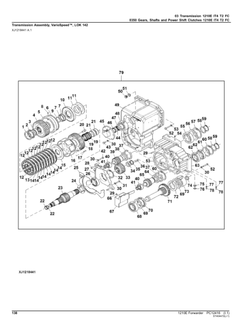 John Deere 1210E IT4 T2 FFC Forwarders (SN 001501 - 001976) Parts Catalog Manual - PC12416 - Image 3