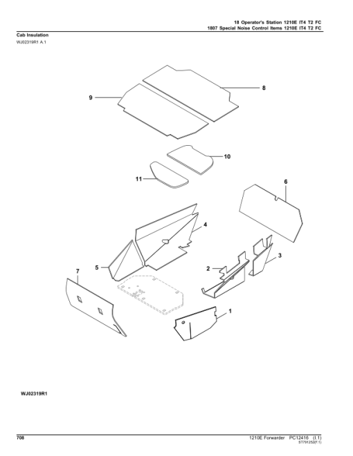 John Deere 1210E IT4 T2 FFC Forwarders (SN 001501 - 001976) Parts Catalog Manual - PC12416 - Image 2