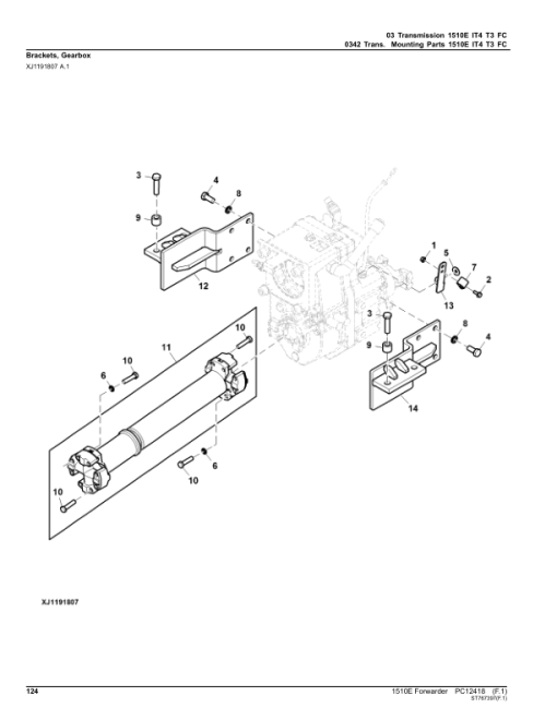 John Deere 1510E IT4 T3 FFC Forwarders (SN 003001 - 003569) Parts Catalog Manual - PC12418 - Image 4