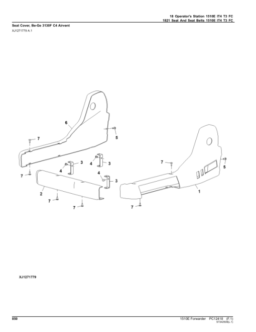 John Deere 1510E IT4 T3 FFC Forwarders (SN 003001 - 003569) Parts Catalog Manual - PC12418 - Image 3