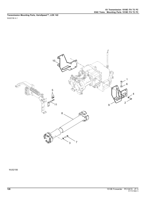 John Deere 1510E IT4 T2 FFC Forwarders (SN 003001 - 003569) Parts Catalog Manual - PC12419 - Image 2