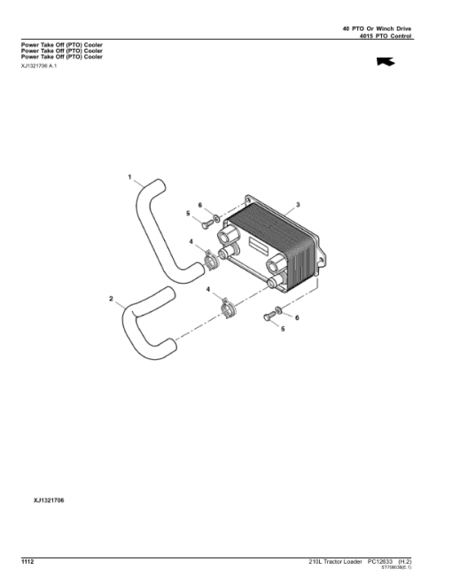 John Deere 210L Tractor Loader (SN 1T8210EL_ _F892600-) Parts Catalog Manual - PC12633 - Image 4