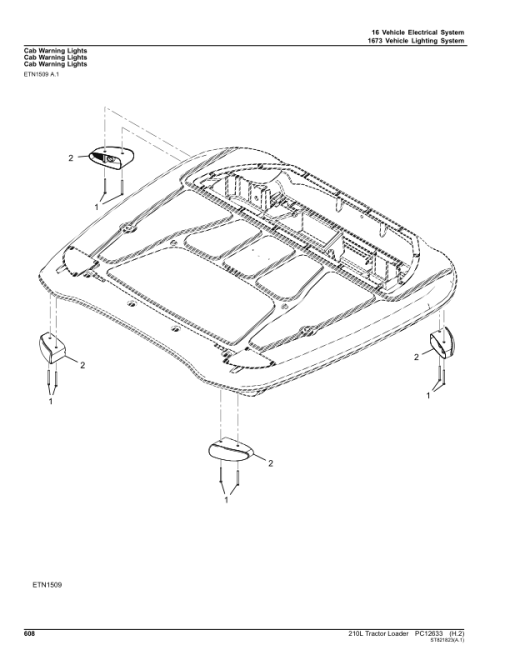 John Deere 210L Tractor Loader (SN 1T8210EL_ _F892600-) Parts Catalog Manual - PC12633 - Image 3