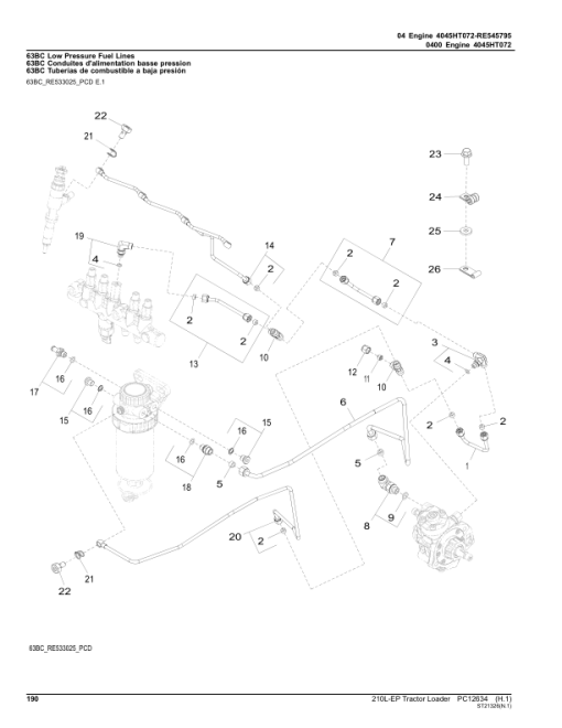 John Deere 210L EP Tractor Loader (SN 1T8210EL_ _J892600-895000) Parts Catalog Manual - PC12634 - Image 2