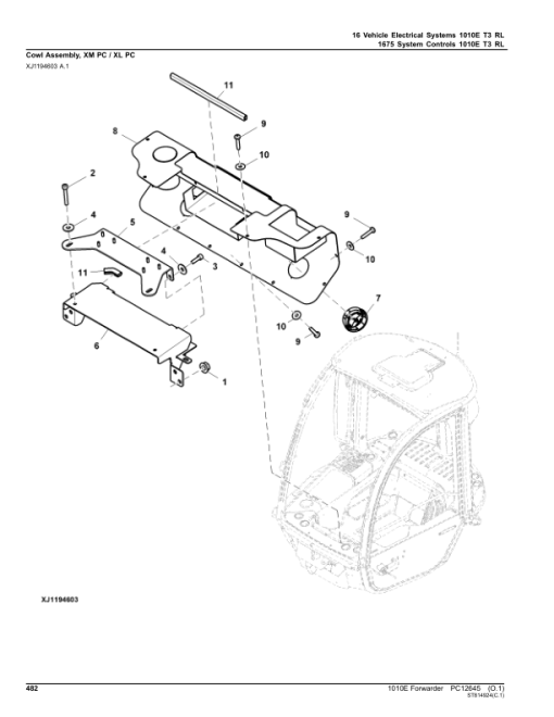 John Deere 1010E T3 Forwarders (SN 005358 - 005472) Parts Catalog Manual - PC12645 - Image 4