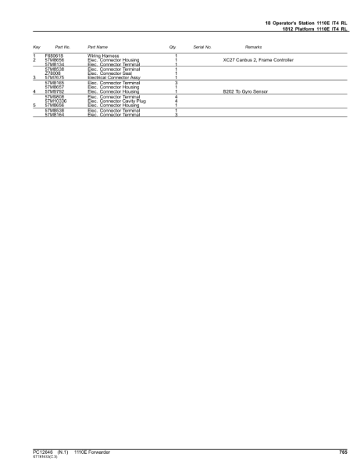 John Deere 1110E IT4 Forwarders (SN 003801 - 004050) Parts Catalog Manual - PC12646 - Image 3