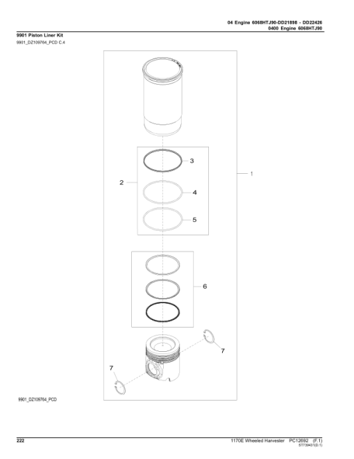 John Deere 1170E IT4 Wheeled Harvesters (SN 002359 - 002642) Parts Catalog Manual - PC12692 - Image 2