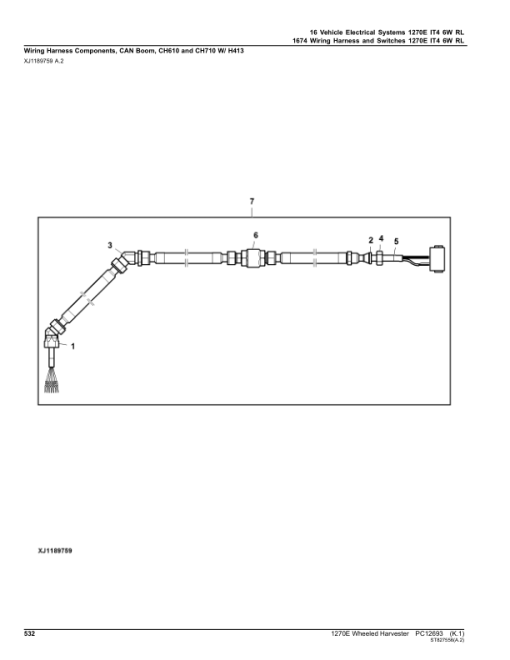 John Deere 1270E IT4 6W Wheeled Harvesters (SN 003009 - 003173) Parts Catalog Manual - PC12693 - Image 2