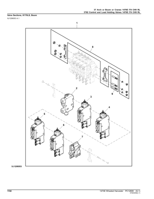 John Deere 1470E IT4 CH9 Wheeled Harvesters (SN 001916 - 001953) Parts Catalog Manual - PC12699 - Image 4