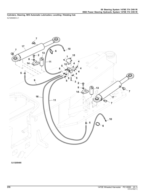 John Deere 1470E IT4 CH9 Wheeled Harvesters (SN 001916 - 001953) Parts Catalog Manual - PC12699 - Image 2